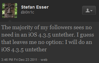 i0n1c jailbreak untethered iOS 4.3.5