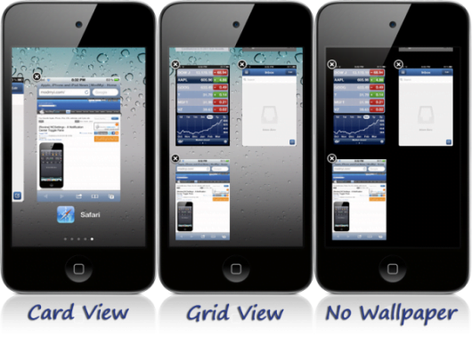 CardSwitcher pour iPhone iOS 5