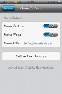 HomeSafari cydia infoidevice.fr