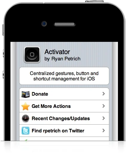 Activator tweak iphone