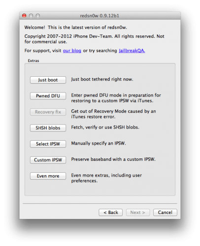 Redsn0w 0.9.12b1
