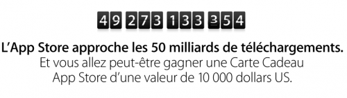 App Store 50 milliards de téléchargement