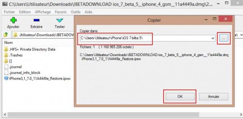 IOS 7 beta 5- comment transformer - convertir un DMG en IPSW
