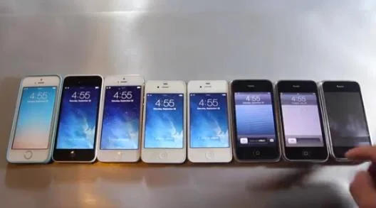 test performances iPhone 5s, 5, 4S, 4, 3GS, 3G, 2G - Info iDevice