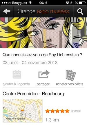 Expositions Orange expo musées-Info iDevice
