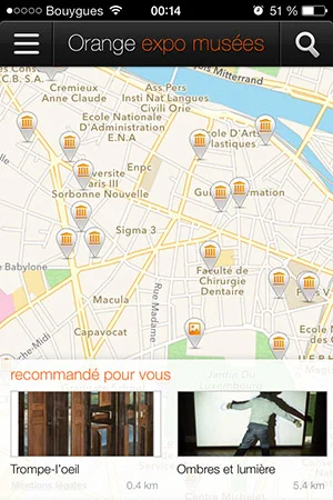 Orange expo musées GPS-Info iDevice