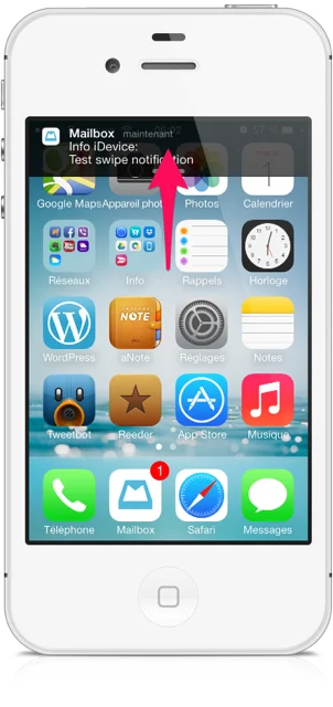 rejeter une notification sur iOS 7- Info iDevice