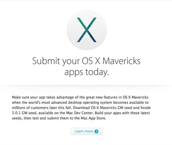 sousmettre les applications pour OS X Mavericks-Info iDevice