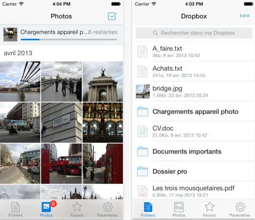 DropBox version 3.0 pour IOS 7-Info iDevice
