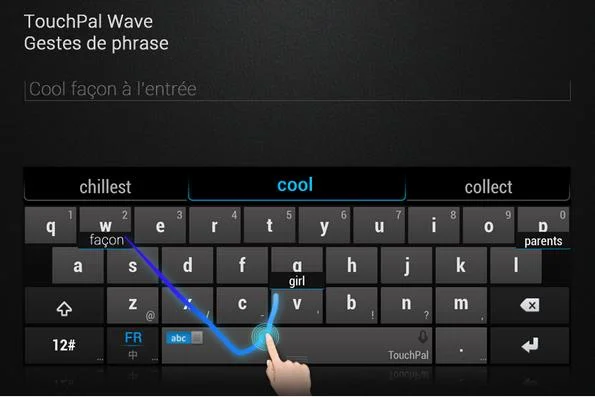 TouchPal Wave Gestes de phrase-Info iDevice