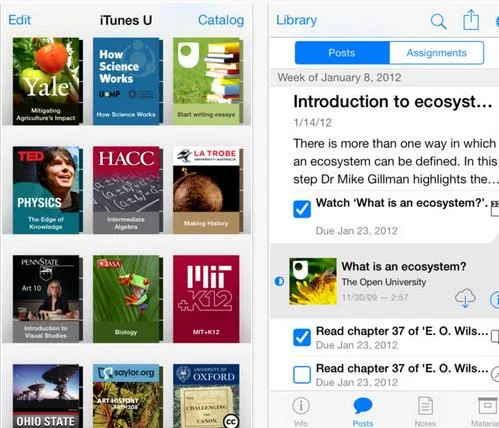 iTunes U iOS 7-Info iDevice