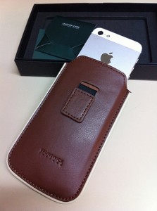 languette housse en cuir pour iPhone 5S-5 Brunswick England-Info iDevice
