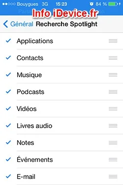 recherche Spotlight iOS 7-Info iDevice