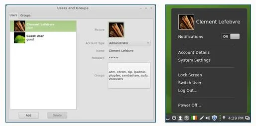 gestionnaire utilisateurs Linux Mint 16-Info iDevice