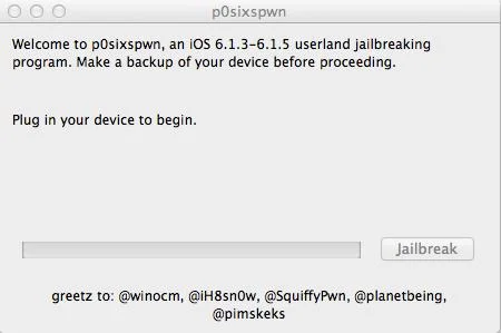 p0sixspwn jailbreak untethered iOS 6.1.3-6.1.5-Info iDevice