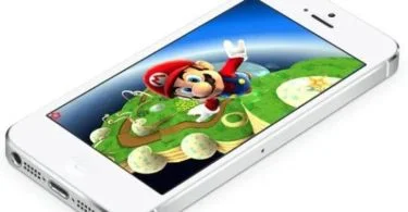 image illustrant le jeux super Mario de Nintendo sur un iphone Apple