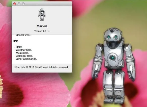 image de l'assistant vocal Marvin sur Mac OS X