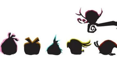 image des oiseaux Angry Birds de Rovio en ombre chinoise
