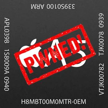 image du processeur A5 d'Apple avec tampon Pwned
