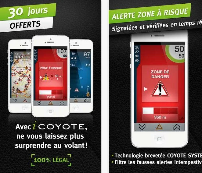 icoyote gratuit pour concurrencer Waze