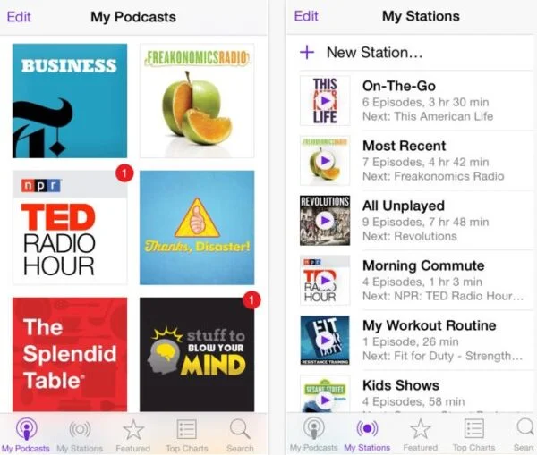 mise à jour de Podcasts Apple