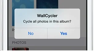 option wallcycler sur iphone ios 7