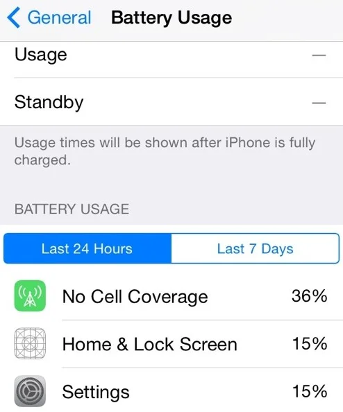 battery usage ios 8 beta 2