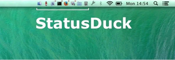 StatusDock Dock Mac dans barre de menu