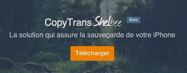 copytrans shelbee sauvegarder votre iphone