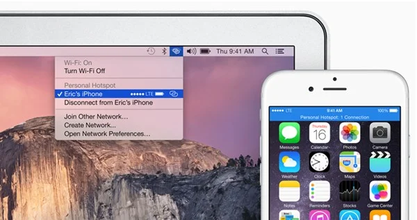 hotspot ios 8.1 OS X Yosemite