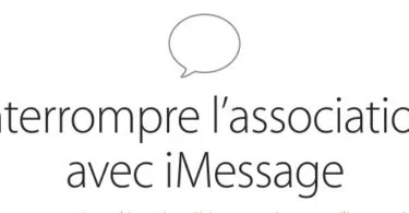 éviter le problème iMessage : interrompre association avec imessage apple