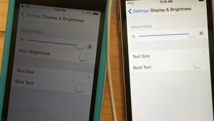 probleme de luminosite ios 8.1