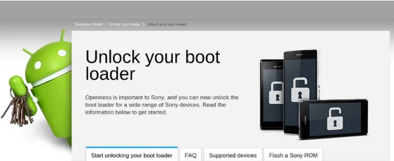 deverrouiller le bootloader sony xperia