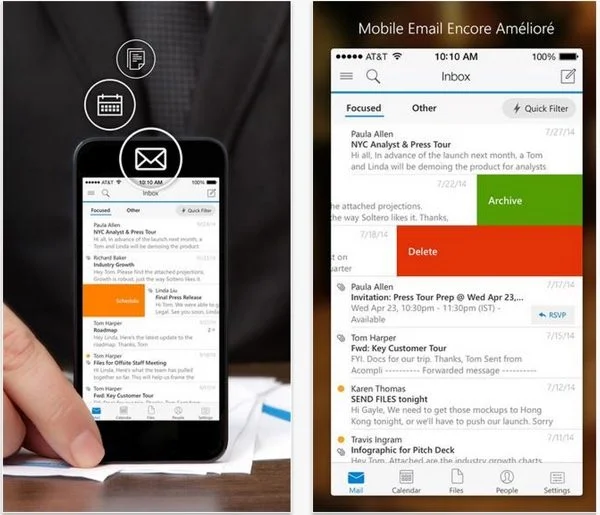 outlook pour ios et android-infoidevice