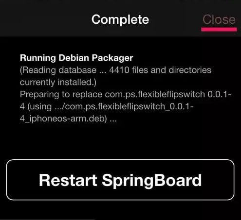 tweak dismissprogress iphone