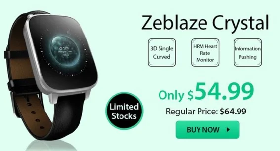 montre zeblaze crystal en promo-infoidevice