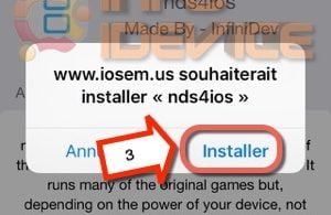 Etape 2 tuto installer emulateur nds4ios-infoidevice