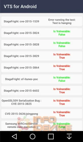 vts android test vulnerabilites-infoidevice