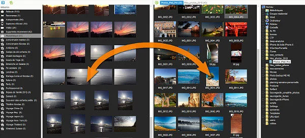 glisser deposer photo video avec copytrans photo-infoidevice