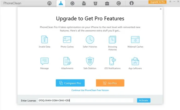 logiciel phoneclean 4 iphone ipad-infoidevice
