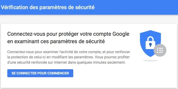 verification parametres securite google-infoidevice
