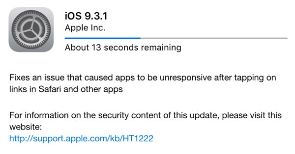 ios 9.3.1 apple-infoidevice