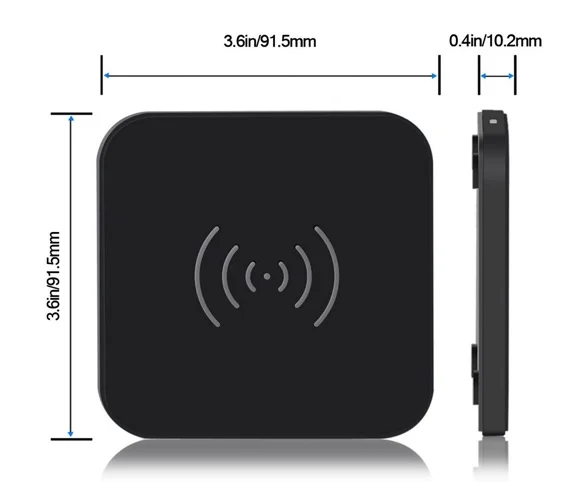 dimensions chargeur qi choetech-infoidevice