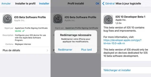 telecharger et installer ios 10 sans compte developpeur-infoidevice