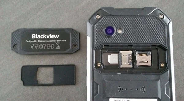 emplacement sim microsd blackview bv6000-infoidevice