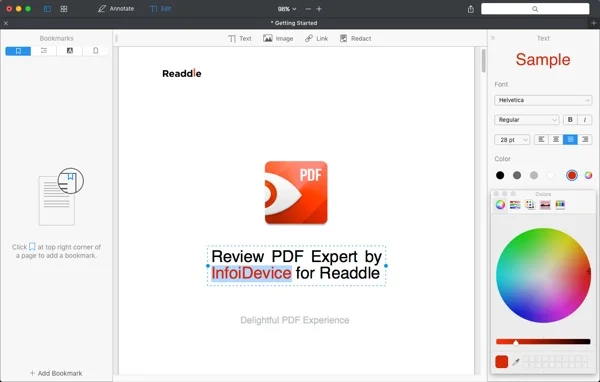modifier texte evec pdf expert 2-infoidevice