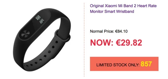 promotion xiaomi miband 2-infoidevice