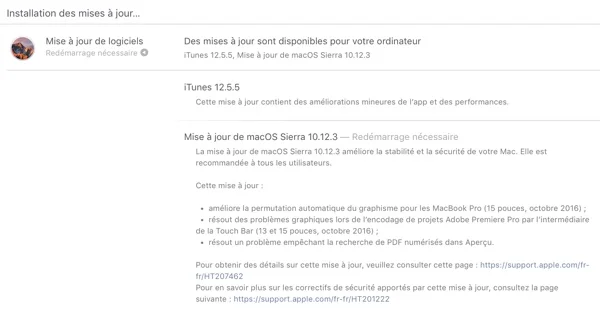 mise a jour macos sierra 10.12.3-infoidevice