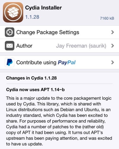 cydia installer 1.1.28-infoidevice