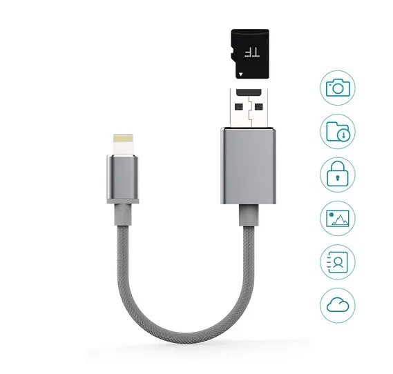 dodocool lecteur carte microsd adaptateur connecteur cable lightning